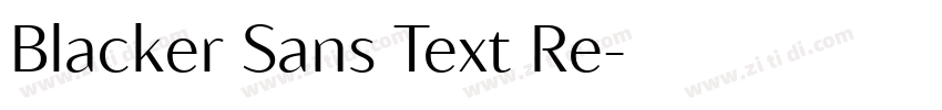 Blacker Sans Text Re字体转换